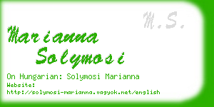 marianna solymosi business card